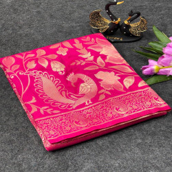 Premium Meenakari Jacquard Woven Saree with Blouse